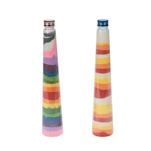 Triangular Cone Sand Art Bottles - 12 Pc.