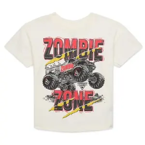 Youth & Adult Monster Jam Zombie Zone Graphic Short Sleeve T-Shirt for Monster Truck Fans, Racing Events, Motorsports Style and Casual Everyday Wear