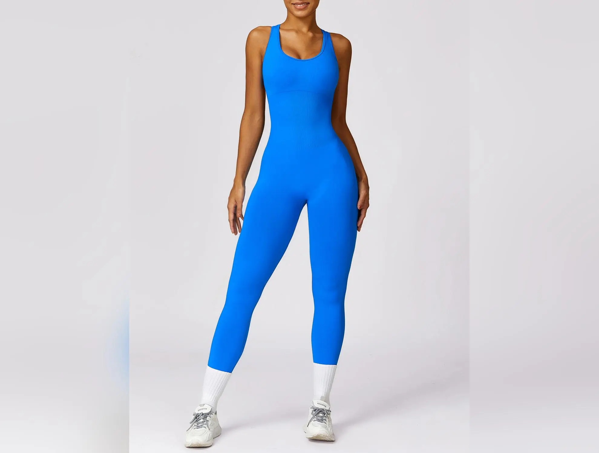 Cutout Racerback Active Jumpsuit