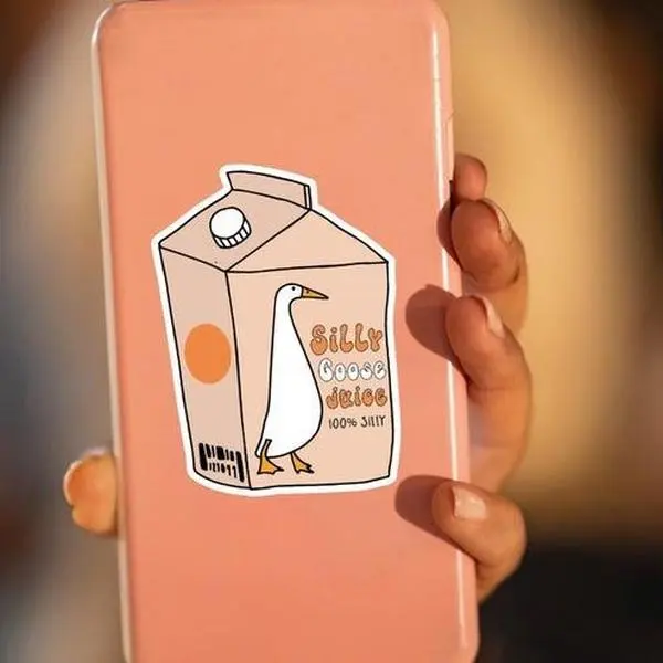 Silly Goose Juice Sticker - 100% Silly Design for Phone Cases, Water Bottles, Stanley, Owala, Yeti - for Planners & Journals