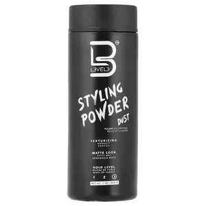 LEVEL3 Styling Powder Dust 30g, Hair Volumizing Texture Powder, Matte Finish, Lightweight Strong Hold
