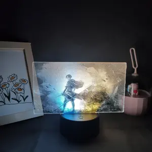 Attack on Titan Levi Ackerman 3D LED Picture Two Tone Lamp - Manga Anime Figure Night Light