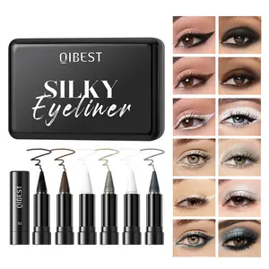 6-piece 2-in-1 eye shadow+eyeliner pen set, Eyeliner Pencil Set, Eyeliner for Waterline, smooth, easy to apply, waterproof, sweat resistant, and color resistant, creating natural eye makeup