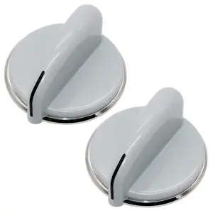 WH01X10462 Dryer Control Knob with Reinforced Metal Ring (2Pack) Replacement fit for GE Dryer Knob WH01X10309,AP4485269,Grey