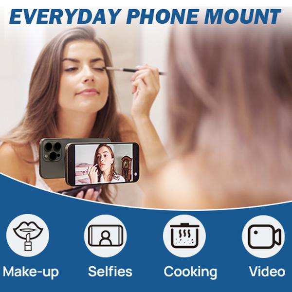 Joytutus 2026 Upgrade Multifunctional Vacuum Suction Phone Holder Portable Lazy Nano Magnetic Car Mount with Double-Row N52 Magnets for Smooth Surfaces Compact Lightweight Design