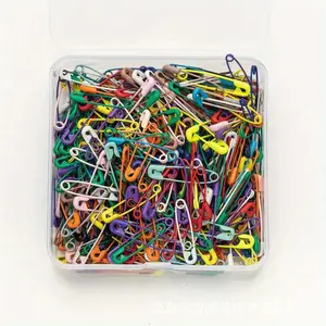 1 box of 100 colored steel wire safety pins, sewn with DIY safety small pins