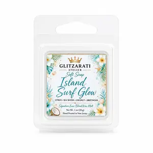 Island Surf Glow | Signature Luxe Blend Wax Melt | Citrus, Sea Water, Coconut & Driftwood | 1 oz Clamshell | Glitzarati Atelier™