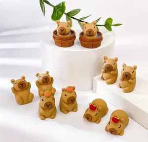 10/20/30Pcs Capybara Figurines Mini Capybara Tiny Resin Capybara Capybara Gifts Little Capybara Miniature Animal Craft Decor For Garden Accessories Landscape Decor(Random Color)