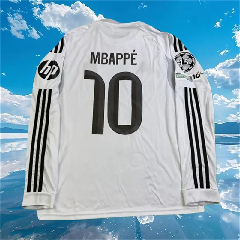 25 26 Madrid Home Mbappe 10 Long Sleeve Soccer Jersey