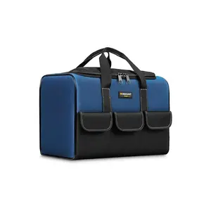 Multi-Functional Tool Bag, Portable Large Capacity Canvas, Heavy Duty Durable Electrician Tool Pouch, Thickened Wear-Resistant, Handheld Design, Tool Organizer