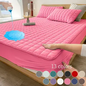 2/3 Piece Waterproof Mattress Protector Set with Deep Pocket, Soft, Noiseless, Breathable, Stain-Resistant, Machine Washable Bed Cover for Bedroom, Guest Room, Dorm, Kids, Pets, Elderly, Hotels – Includes Pillowcases