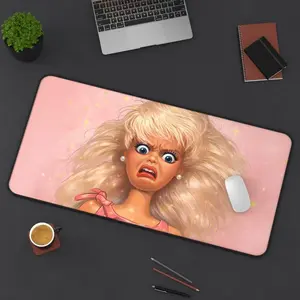 [SALE UP TO 50% + FREE SHIP] Disgusted Doll Face Desk Mat Y2K Bratcore Aesthetic Large Mouse Pad Viral Internet Meme Gaming Mat Cute Rage Face Art Gamer Playmat Girlcore
