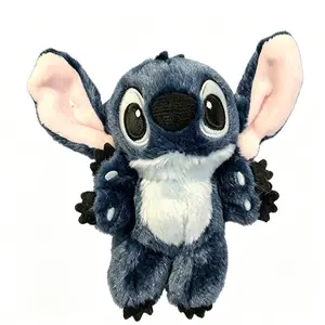 Disney Stitch Experiment 626 Soft and Stuffed Fluffy Plush Keychain - 6-Arm Unique Design Bag Accessory, Rare Collectible Charm Gift for Fans