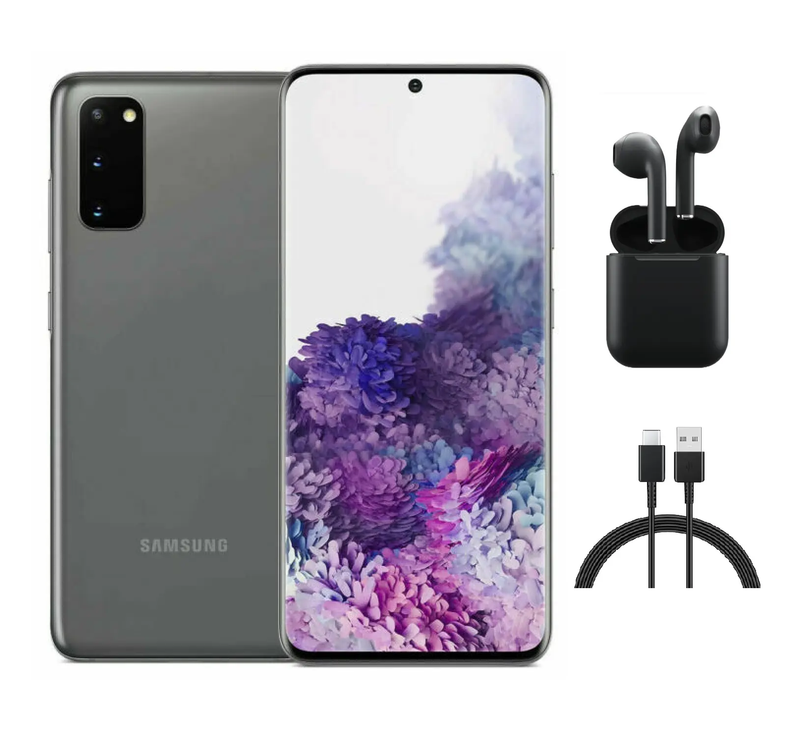 Refurbished Samsung Galaxy S20 5G G981U (Fully Unlocked) - Excellent Condition with Wireless Earbuds & 1 Year Warranty