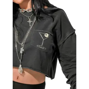 MAGIC MARTINI GRAPHIC LIVED IN LONG SLEEVE TOP