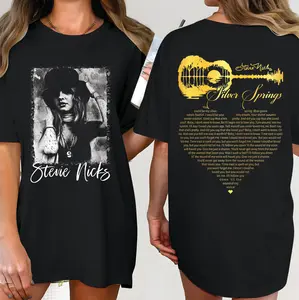 Silver Springs Song T-Shirt, Heart & Guitar Design, Vintage Music Lover Gift, Soft Cotton, Classic Fit for Men & Women