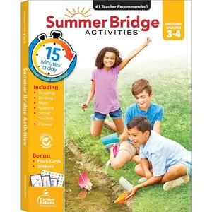 Summer Bridge Activities 3rd to 4th Grade Workbook: Math, Reading Comprehension, Writing, Science, Social Studies, and Fitness Learning