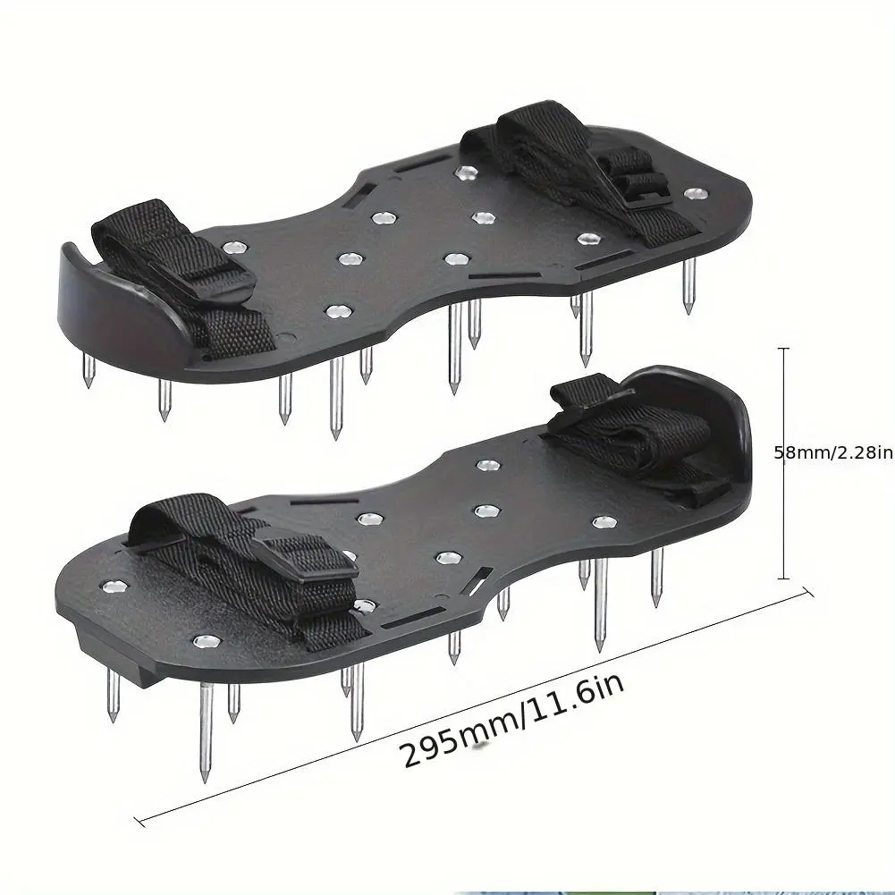 Spiked Garden Lawn Aerator Shoes Lawn Aerator Shoes Self-Leveling Epoxy Resin Garden Tool Ergonomic Lawn Aerator Shoes Suitable for Courtyard Lawn Planting Garden Supplies Outdoor Lawn Enhancement Accessories