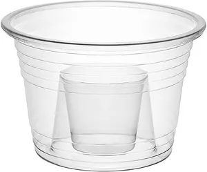 Soft Plastic Bomber Shot Cups, Jager Blaster Power Bombs Cups, 3 oz., 100-Count, Clear