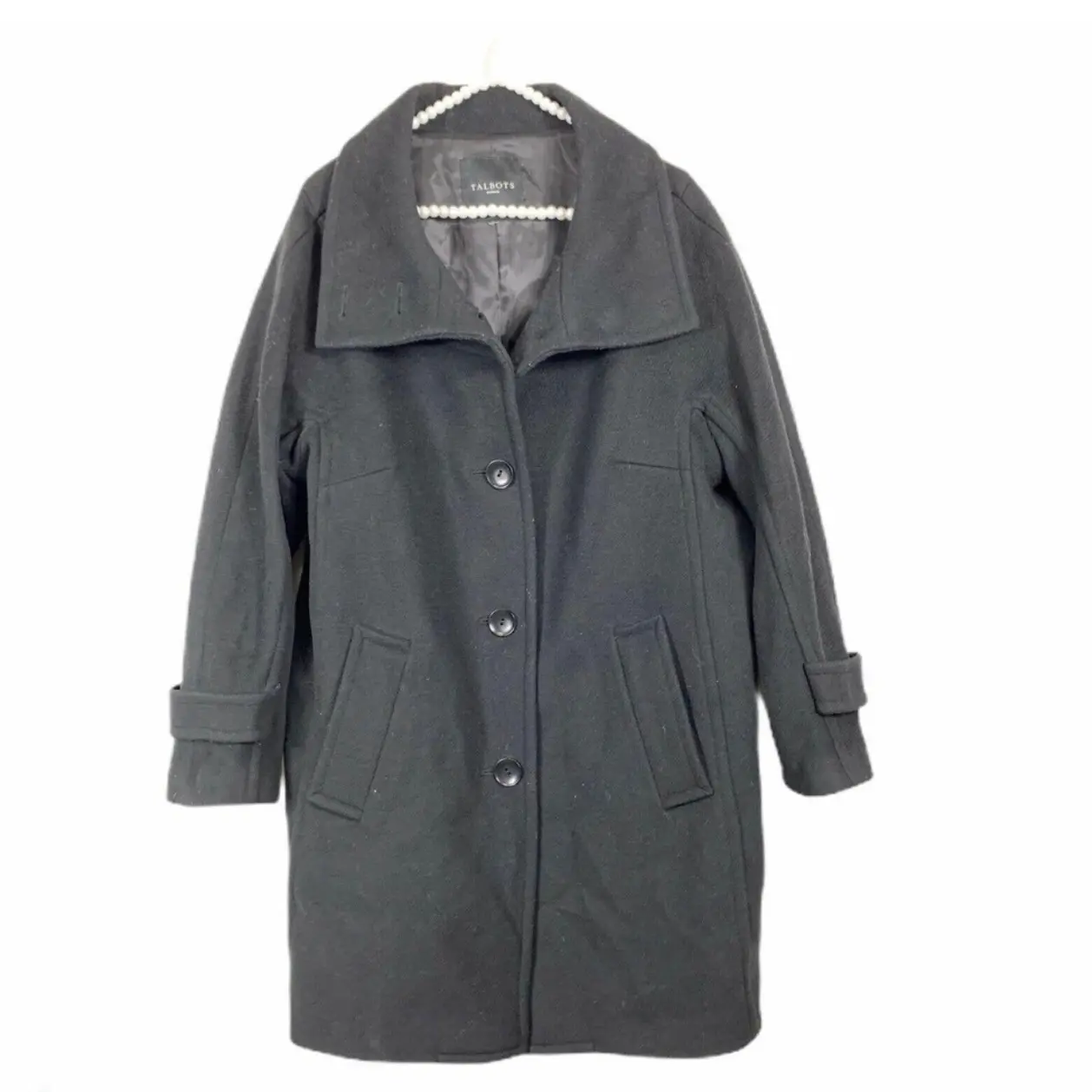 Talbots women's black wool coat size 2X #VN1953