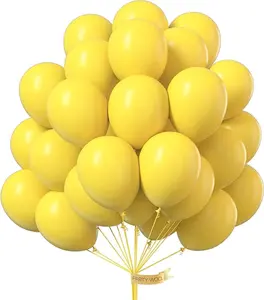 PartyWoo Yellow Balloons 50pcs 12 Inch Yellow Latex Helium Balloons for Birthday Baby Shower Graduation Sunflower Anniversary Engagement Bee Hawaiian Beach Lemon Theme Party Decorations Yellow-Y55