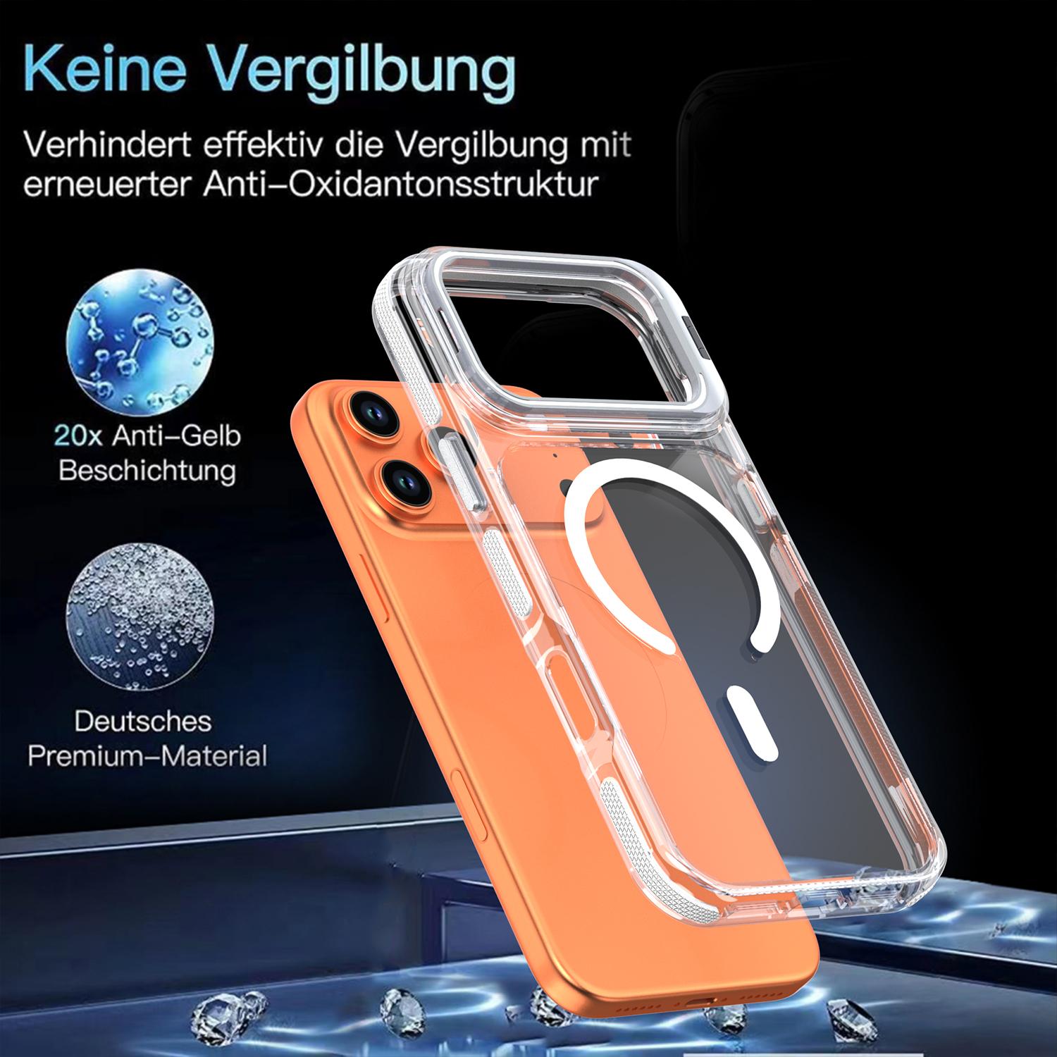 For iPhone 17 16 15 14 13 Pro Max Clear MagSafe TPU Case with Camera Kickstand Lightweight Transparent Cover