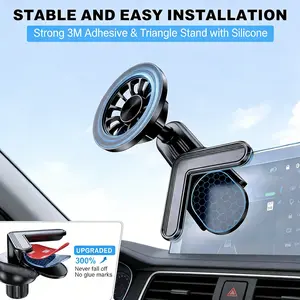 Tesla Model 3/y/s/x Car Phone Holder, Universal Car Mount, 360° Rotating Magnetic Mount, Strong Magnet Single Hand Operation, Fits iPhone & All Phones