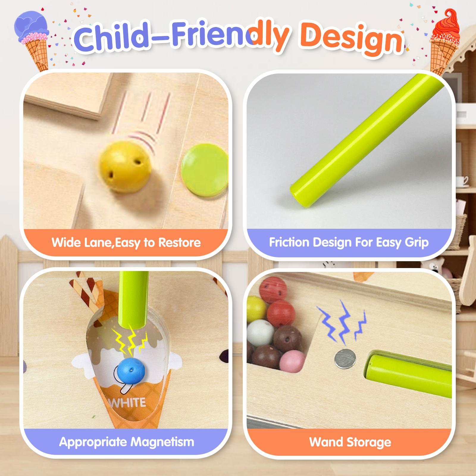 [Magic Toy] Wooden Color Matching Counting Puzzle for Toddlers Educational Fine Motor Skills Toy