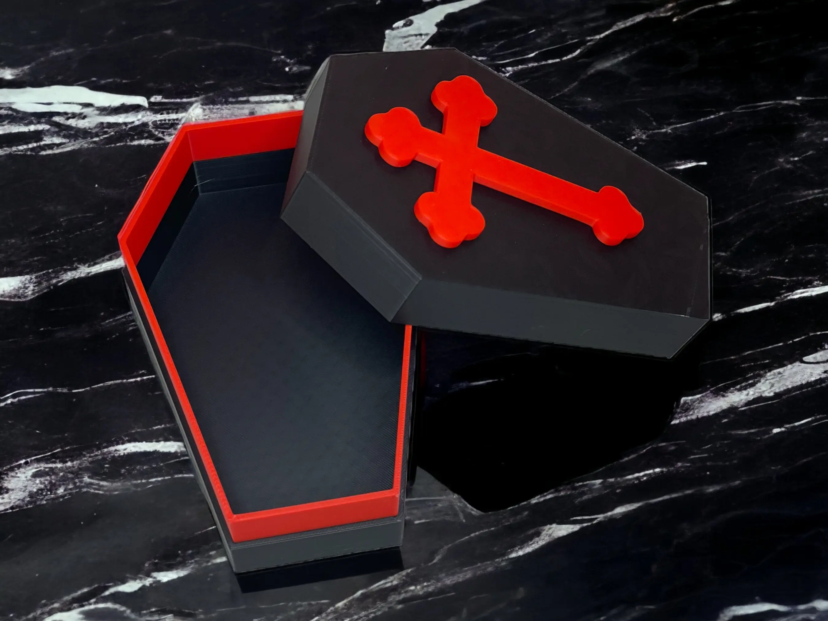 Coffin storage box | Jewelry Box | Goth Stash Box | Goth home decor | Gothic box | 3D Printed Case Organiser