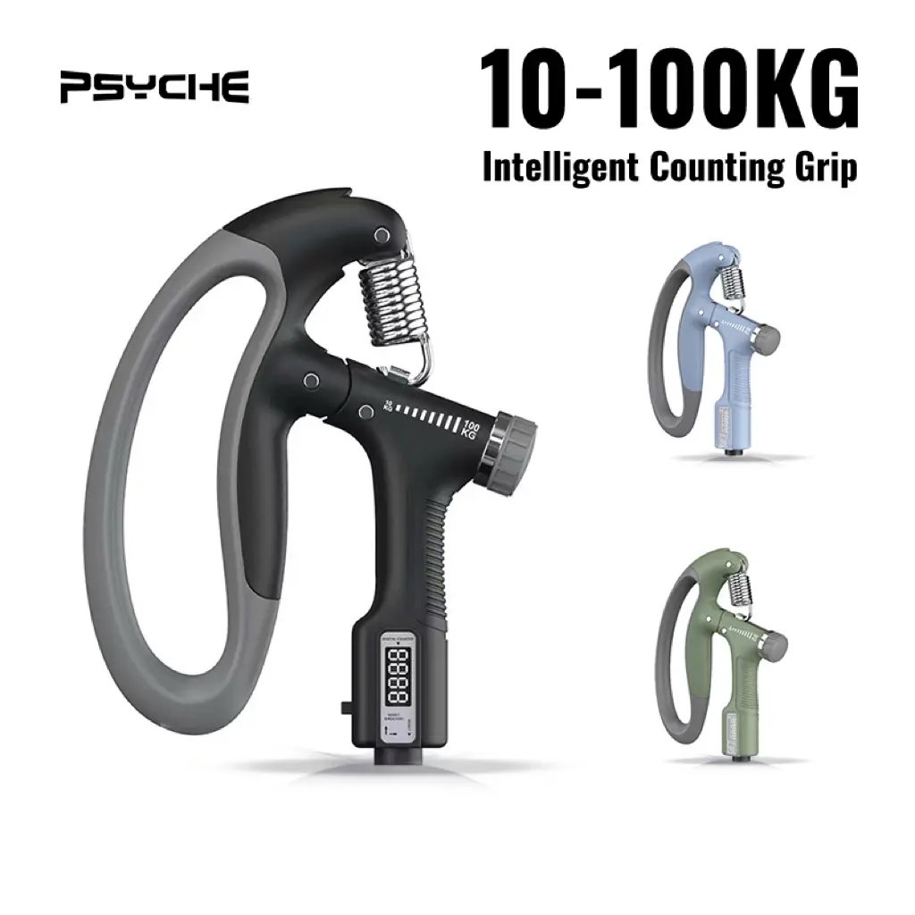 PSYCHE Hand Grip Strengthener 10-100KG Adjustable Counter Non-slip Sports Training Basketball Trainer GYM Fitness Exercise