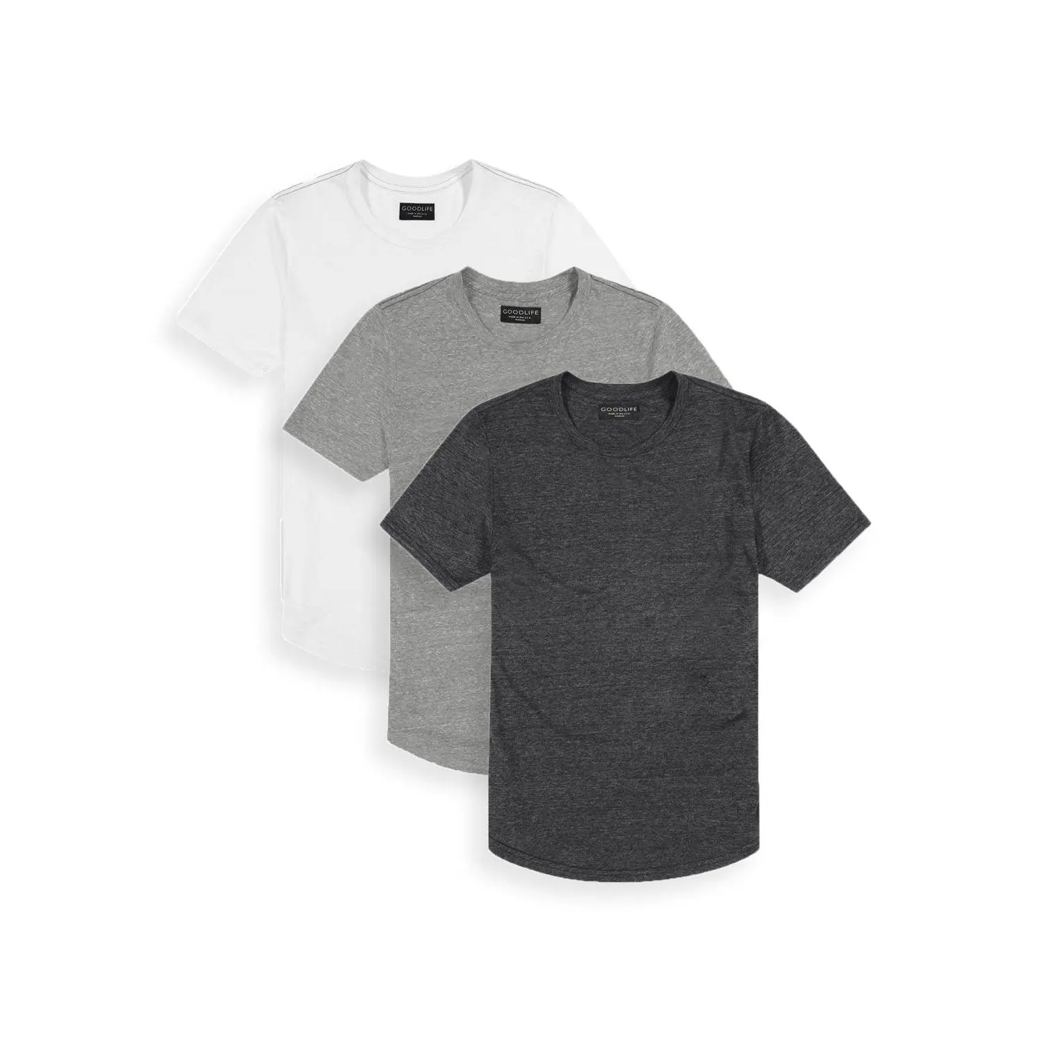 Tri-Blend Scallop Crew 3-Pack Bundle | Grey Scale