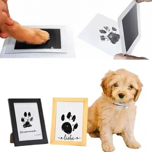 pet Paw Print Kit, 4-Pcs Ink Pads + 2 Photo Frame, Mess-Free Paw Print Stamp Pad for Dogs & Cats, Clean Touch Ink Pad, Dog Paw & Nose Print Kit, Keepsake Gift For Dogs And Cats, Memorial Gift, Memorials imprint card, Pet Print Photo Frame Kit