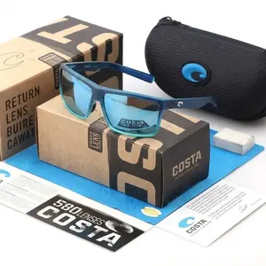 Costa Del Mar Sport Sunglasses with Cleaning Cloth & Hard Case, Dustproof, Windproof, Anti-Blue Light, Anti-UV, Gifts For Him