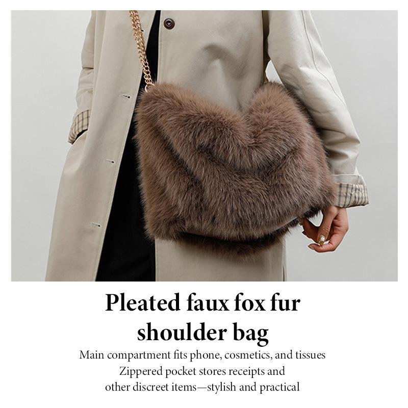 Gentle textured plush handbag, trendy and fashionable velvet tote bag, crossbody tote bag,casual and versatile shoulder bag,simple solid color niche design shoulder commuter bag, suitable for daily matching,commuting and other scenarios.