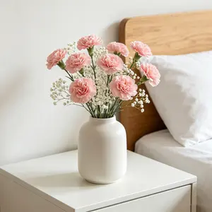 20 Bundles Star Gazer + 10 Carnations, Perfect for Home Decor, Wedding Bouquets, Gift Giving, Store Decor, Valentine's Day