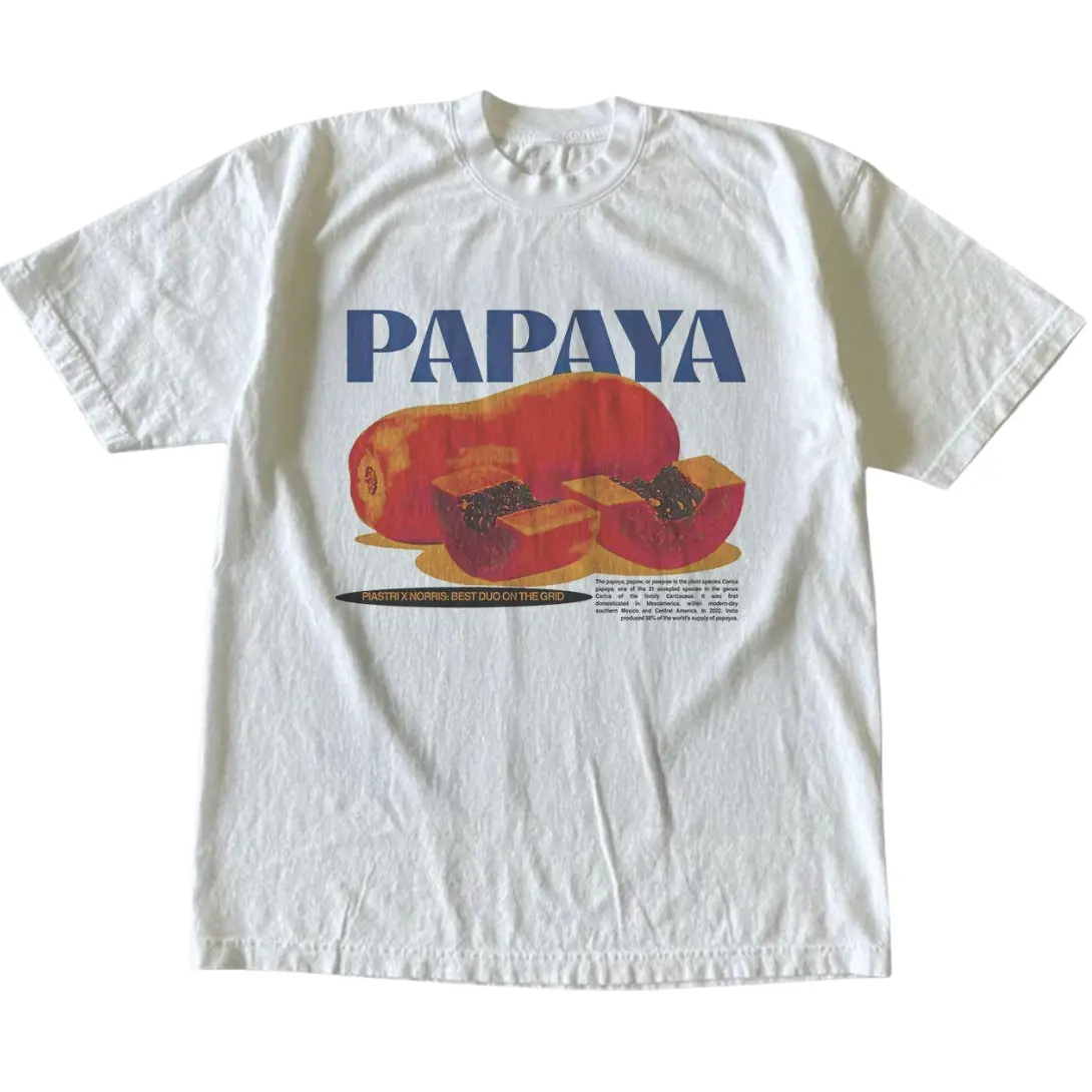 Papaya Fruit Print T-Shirt, Fruit Tshirt, Natural Tee, Gifts Shirt, Unisex Vintage Graphic Tees Gothic Grunge Y2k Emo Scene Amity Affliction Style Clothes Men Women Streetwear
