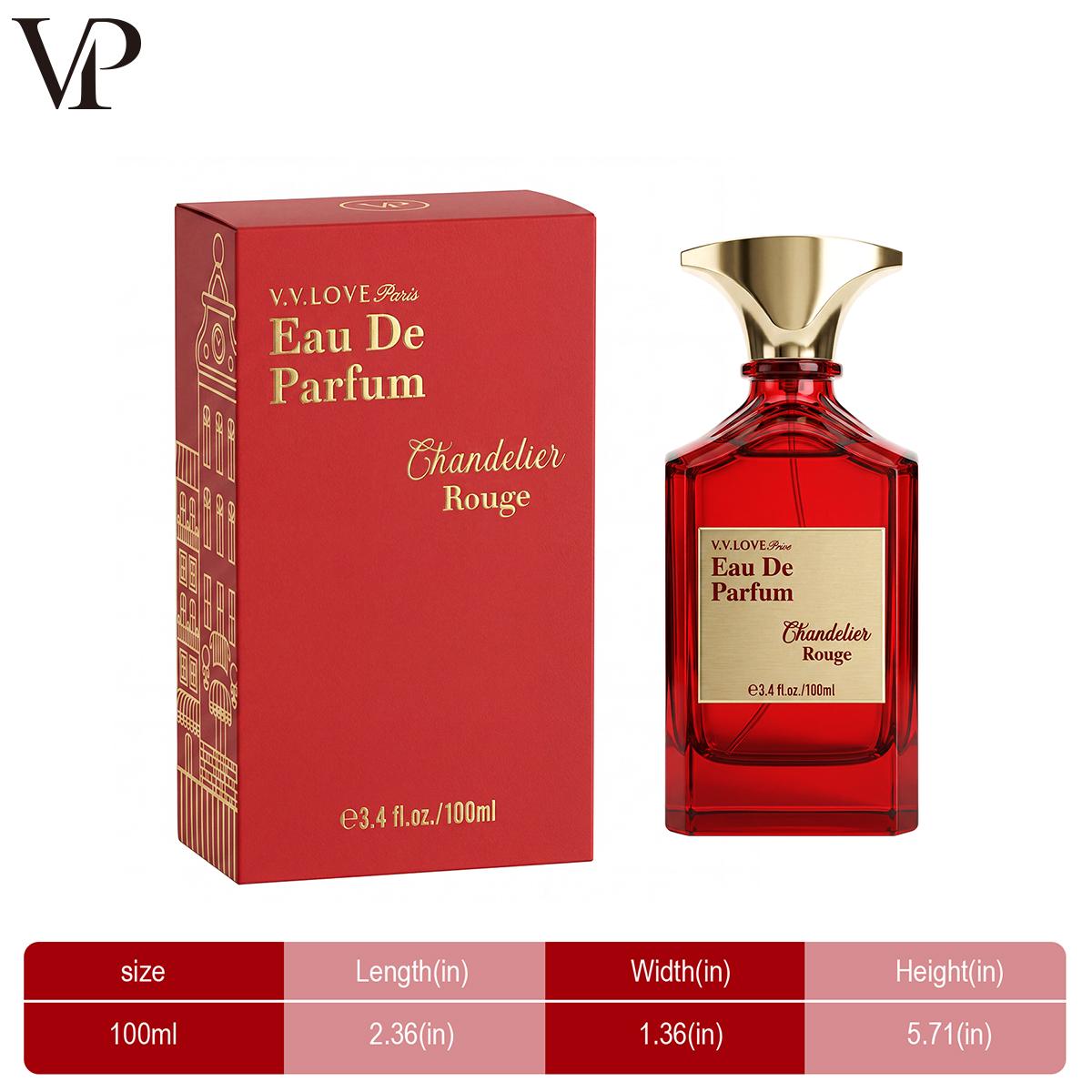 Chandelier Rouge | Fruity Floral Vanilla Woody | EDP Luxury Women Perfume 100ml | Apple,Lychee,Rose,Jasmine,Vanilla | Long Lasting Date Night,Party & Special Occasions