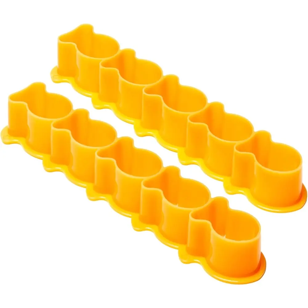 2-Pack Food-Grade Plastic Mini Orange Sourdough Cookie Cutters - BPA-Free, Non-Toxic, Dishwasher Safe, Smooth Edges, Easy Cutting Compact Pack Bakeware for Kids Baking, Mini Sized Products Kitchen Utensils