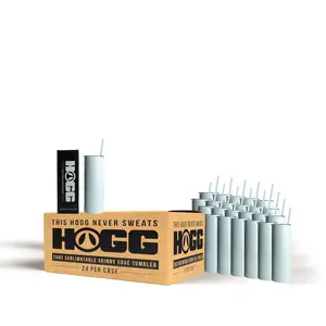 20oz SUBLIMATABLE SKINNY EDGE TUMBLER CASE (24 UNITS) Insulated Drinkware Stainless Water Bottles