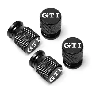 Car Wheel Tire Valve Cap, Tyre Stem Cover, Waterproof Airdust Cover, Tyre Caps for Volkswagen GTI, Aluminum Material Tyre Stem Accessories, Van Accessories