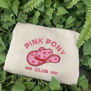 Pink Pony Club Embroidered Sweatshirt, Chappell Roan Music Embroidery, Pink Pony Club T-Shirt, Midwest Princess Tour, Sapphic lesbian shirt, gifts for women ESH635