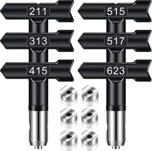 Spray Tips, 6 count Airless  Sprayer Tips Reversible Spray Tips for Airless  Sprayer Machine Spray  Nozzles for Airless  Spray  House Painting DIY (211 313 415 515 517 623)