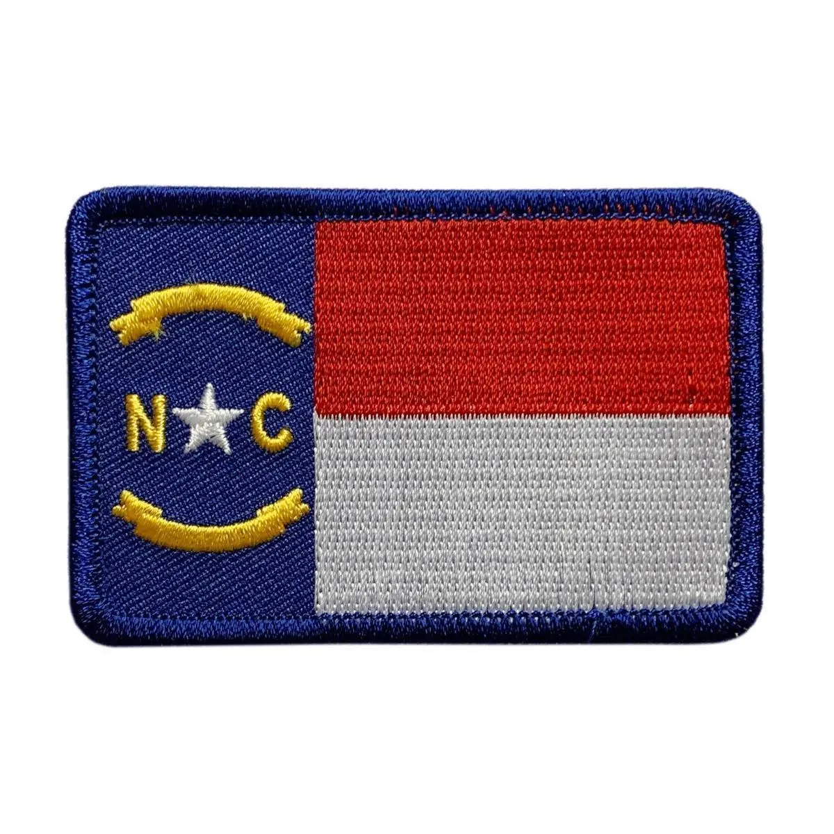 North Carolina State Flag Embroidered Patch (Iron on Sew on - NCP16)