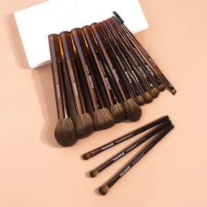 Maange 13-Piece Makeup Brushes Set, Foundation Brush, Blush Brush, Loose Powder Brush, Eyeshadow Brush, Mascara Brush, Highlighter Brush, Travel-Friendly