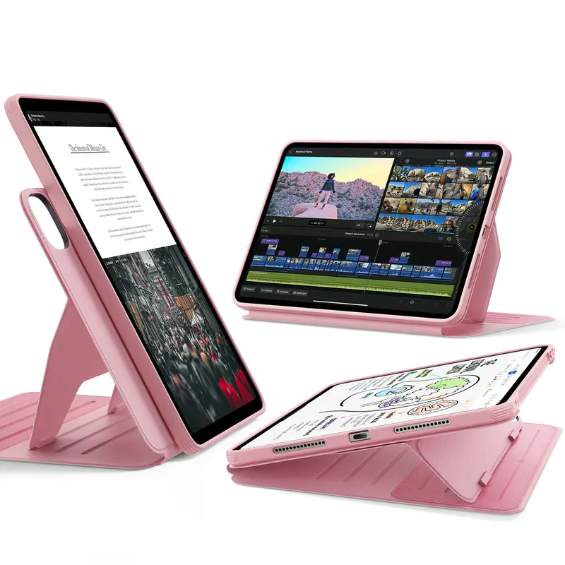 ESR Shift Magnetic Case for iPad, Ultra-Stable Stand with Pencil Holder, Removable Magnetic Cover with Pencil Charging & Storage, Adjustable Portrait/Landscape Stand, 9 Standing Angles