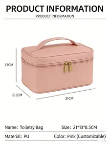 Customizable Makeup Bag, Travel Portable Bathroom Beauty Supplies Organizer, Large Capacity Cosmetic Pouch, Ideal for On-The-Go Use