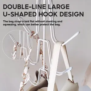 Multi-Tier Coat Hat Hanger--Sturdy Metal Organizer, Handbag Storage, Space Saving Hanger, Suitable for Hooking Closet Bags, Ties, Scarves, Backpack Hanging,   2025 Dealsforyoudays