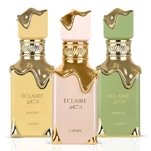 Eclaire, Eclaire Banoffi & Eclaire Pistache Eau de Parfum Sprays 100ml by Lattafa | A Trio of Sweet Gourmand Elegance (Bundle)