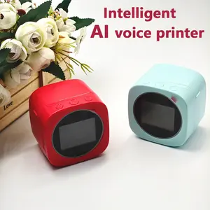 Smart Ai Language Mini Portable Thermal Printer, 2.4 Inch Display, Includes 5 Rolls Thermal Paper and 5 Sticker Sheets, Voice Recognition, DIY Photos, Notes Printing