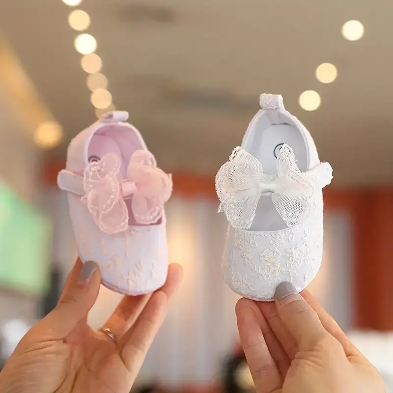 Baby girl bow walking shoes comfortable princess shoes